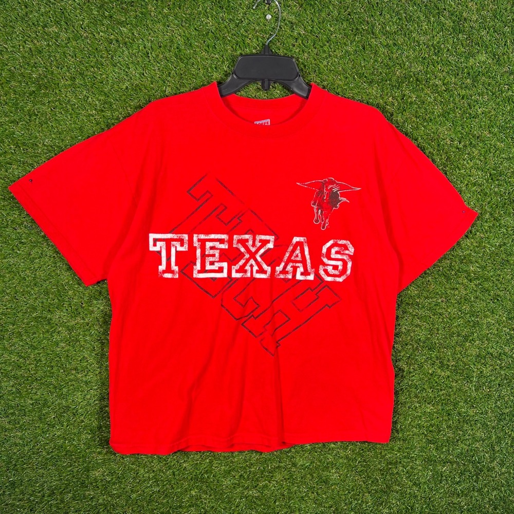 Texas Tech Red Raiders T Shirt Men's Large Graphic Tee Cotton